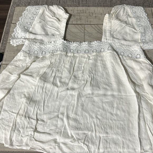 ♥️ Ces Femme White 100% Rayon Blouse - Picture 2 of 5